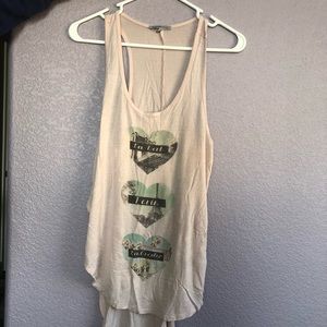 Long peach colored tank top